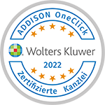 Zertifizierte Kanzlei 2022 Addison OneClick