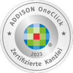 Zertifizierte Kanzlei 2023 Addison OneClick